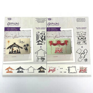 Lot 2 Gemini Stamp & Die Christmas Holiday Manger Garland Crafters Companion
